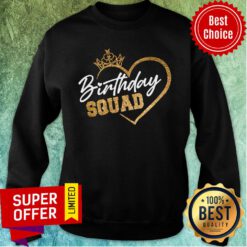 Birthday Squad Big Heart Crown Sweatshirt