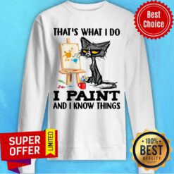 Black Cat That's What I Paint And Know Things Sweatshirt