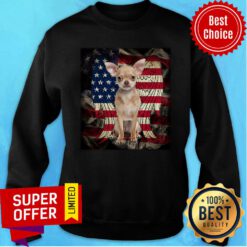 Chihuahua Wings Of Freedom Ameican Flag Sweatshirt