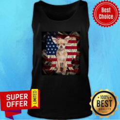 Chihuahua Wings Of Freedom Ameican Flag Tank Top
