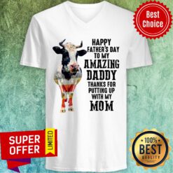 Cow Happy Father'S Day To My Amazing Daddy V-neck