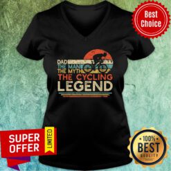 Dad The Man Myth Cycling Legend Vintage V-neck