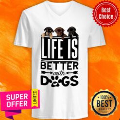 Dog Life Is Better With Dogs V-neck