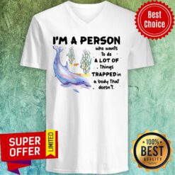 Dolphin Trapped In A Body Dolphin Lover V-neck