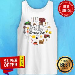 Easily Distracted By Farming Stuff Tank Top