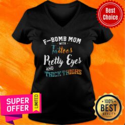 F-Bomb Mom Pretty Eyes Thick V-neck