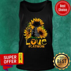 Flower Love Black Cat Mom Classic Tank Top