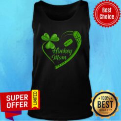Four Leaf Clover Hockey Mom Crewneck Tank Top