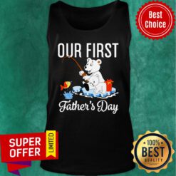 Happy First Father's Day Our First Daddy And Olivia Tank Top