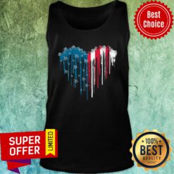 Heart American Flag Watercolor Flag Tank Top