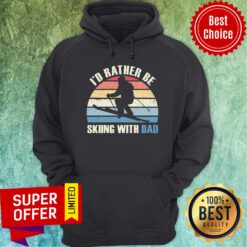 I'd Rather Be Skiing With Dad Vintage Hoodie