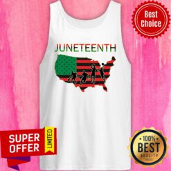 Juneteenth Basketball American Flag Tank Top