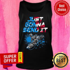 Just Gonna Send It Motocross American Flag Tank Top