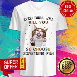 Kill You Cat Choose Something Fun V-neck