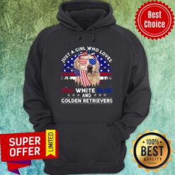 Loves Red White Blue And Golden Retrievers Hoodie