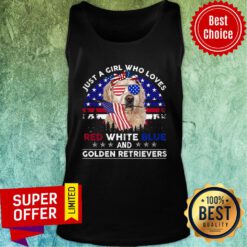 Loves Red White Blue And Golden Retrievers Tank Top
