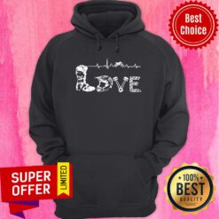 Motocross Love Letters With Heartbeat Hoodie
