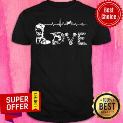 Motocross Love Letters With Heartbeat Shirt