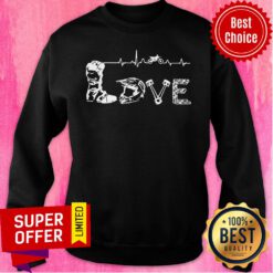 Motocross Love Letters With Heartbeat Sweatshirt