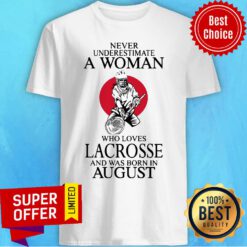 Never Underestimte A Woman Lacrosse August Shirt