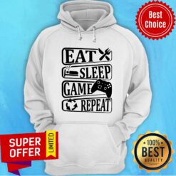 Nice Eat Sleep Game Repeat Hoodie