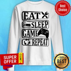 Nice Eat Sleep Game Repeat Sweatshirt