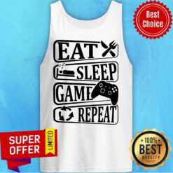 Nice Eat Sleep Game Repeat Tank Top