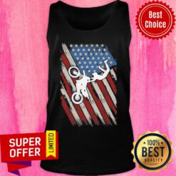 Nice Motocross American Flag Tank Top