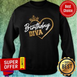 Premium Crown Heart Birthday Diva Sweatshirt