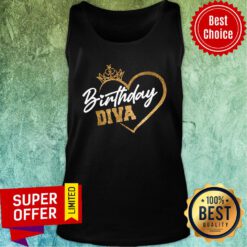 Premium Crown Heart Birthday Diva Tank Top