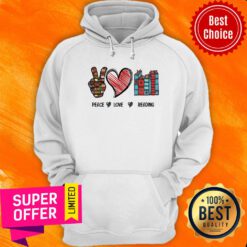 Premium Peace Love Reading Book Hoodie