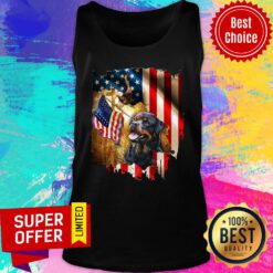 Premium Rottweiler American Flag Tank Top