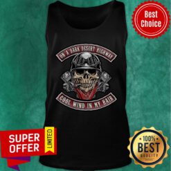 Skull Biker Skull Cool Wind In My Hair Tank Top