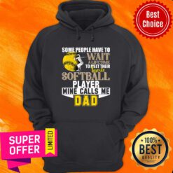 Some People Have Wait Softball Player Call Me Dad Hoodie