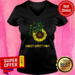 Sunflower World's Dopest Mom V-neck