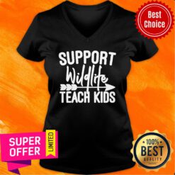 Support Wildlife Teach Kids V-neck