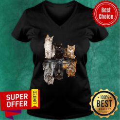 Underwater Cats Shadow Is Tiger And Panther V-neck