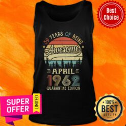 Vintage 59 Years Of Being April 1962 Quarantine Tank Top