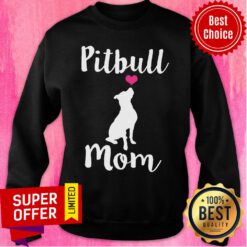Womens Pitbull Mom Crewneck Sweatshirt