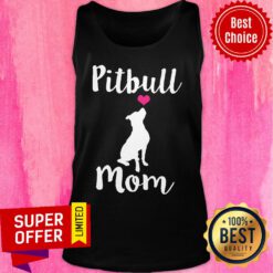 Womens Pitbull Mom Crewneck Tank Top