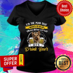 Yorkshire Wants To Heart Let's Drink Beer V-neck