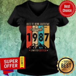 Aged To Being Awesome August 1987 Limited Edition V-neck