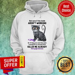 Angry Cat Not Sure If The Meds Aren't Working Of If They Are And The Pain Killed Me Already Hoodie
