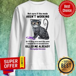 Angry Cat Not Sure If The Meds Aren't Working Of If They Are And The Pain Killed Me Already Sweatshirt