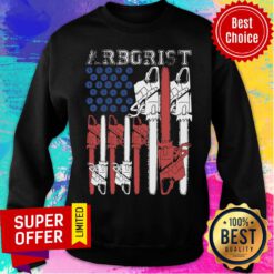 Arborist Your Name American Flag Sweatshirt