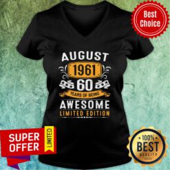 August 1961 60 Years Of Being Awesome Limited Edition V-neck