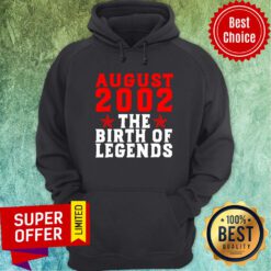 August 2002 19th Birthday The Birth Of Legends Us 2021 Hoodie