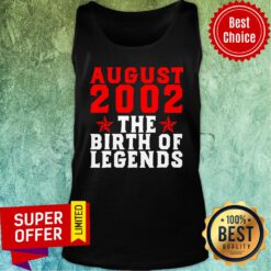 August 2002 19th Birthday The Birth Of Legends Us 2021 Tank Top