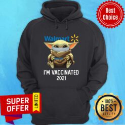 Baby Yoda Face Mask Hug Walmart I’m Vaccinated 2021 Hoodie