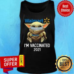 Baby Yoda Face Mask Hug Walmart I’m Vaccinated 2021 Tank Top